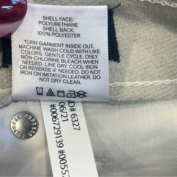 Express Straight Super High Rise Pants Size 2 Tan Color - Picture 9 of 12